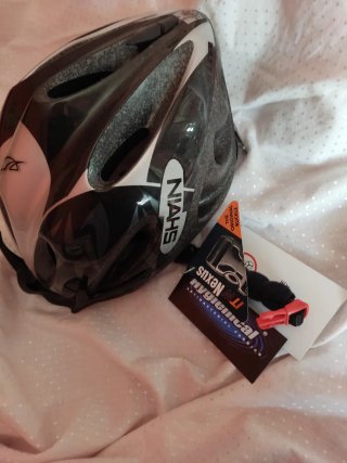 Casco Bici Nero e Argento Shain