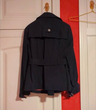 Gabardina corta azul marino mujer Talla 40