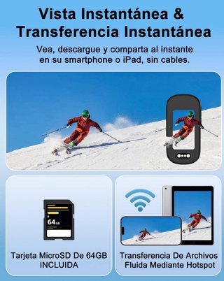 SIN ABRIR Cámara Deportiva 4K Wifi