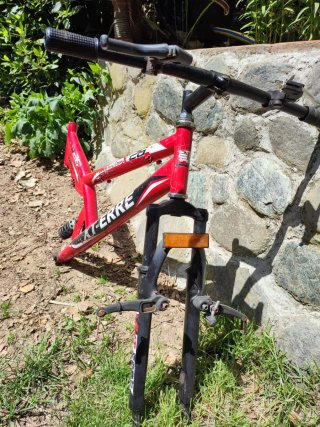 Telaio MTB bicicletta con manubrio ammortizzato