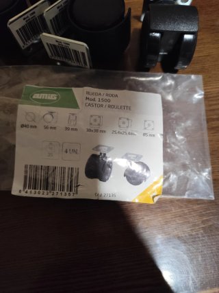 Pack 4 Ruedas. 40mm