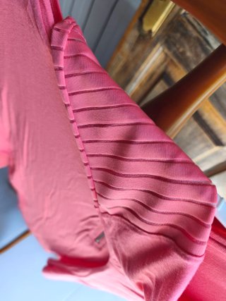 Camiseta rosa manga 3/4