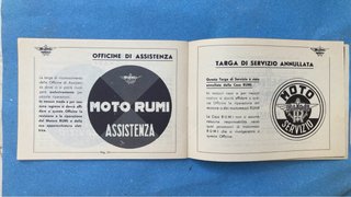 Raro Libretto Rumi 125 Sport Originale