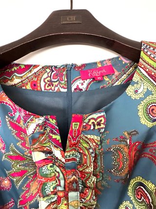 Vestido estampado paisley XS pero como una 36