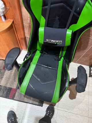 Silla Gamer Stinger Negra y Verde