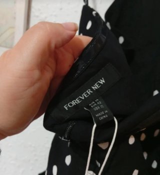 Mono Topshop lunares azul marino y blanco