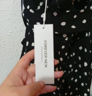 Mono Topshop lunares azul marino y blanco