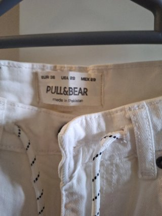 Shorts vaqueros blancos Pull&Bear Talla S