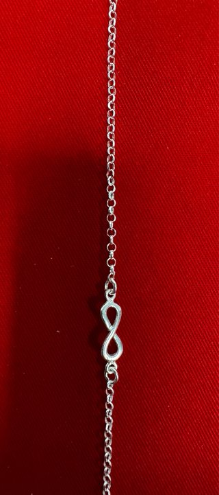 Pulsera Plata Infinito con Medalla