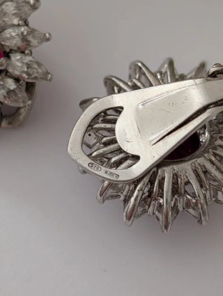 Pendientes Plata con Piedra Roja