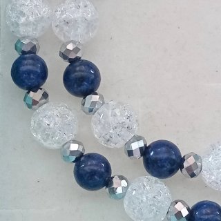 Collana Quarzo Crackle Lapislazzuli Porcellana