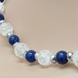 Collana Quarzo Crackle Lapislazzuli Porcellana