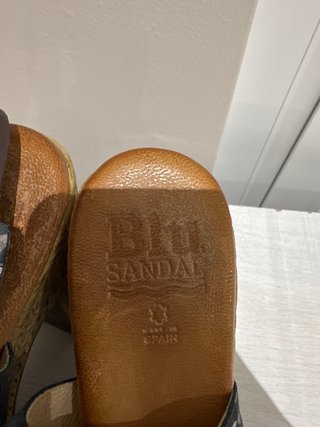 Sandalias tacón plataforma piel T38 verano