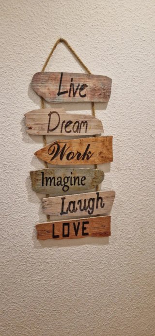 Decoración de Pared Live, Dream, Work, Imagine, La