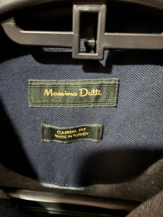 Polo Massimo Dutti Talla S Azul/Gris