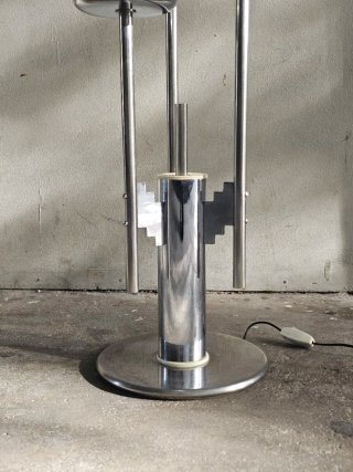 Lampada Vintage Sfera Argento Metallo Vetro