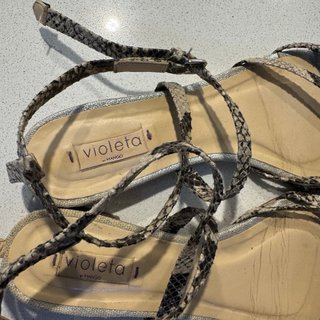 Sandalias Viole Piel Serpiente