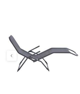Tumbona reclinable negra