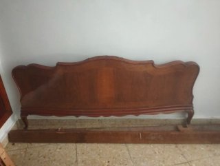 Pie de cama de madera 1.50m.
