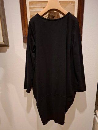 Abito felpa nera elastica uovo