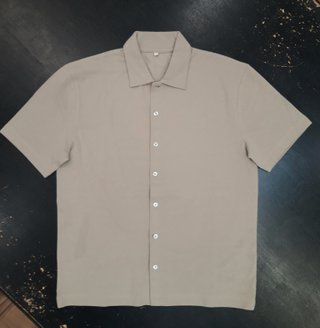 Camicia mezza manica piquet boxfit/oversize Tg.M/L