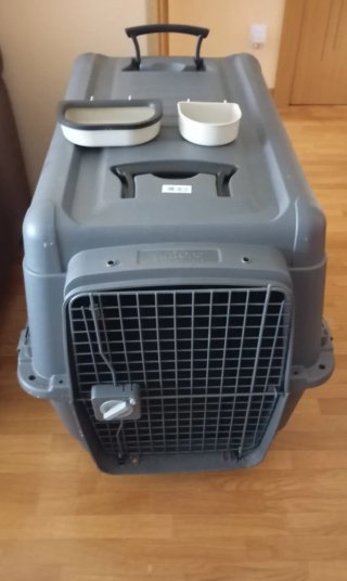 Transportín para perros gris