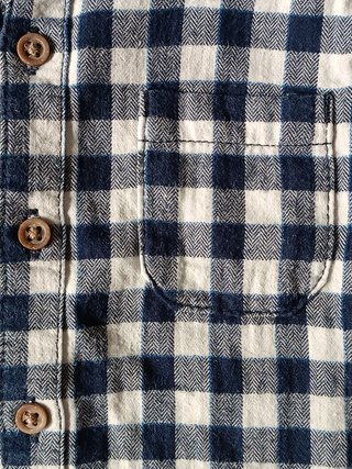 Camisa manga larga a cuadros. 3-6 meses. Zara.