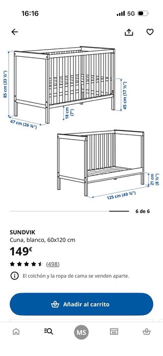 Cuna IKEA Sundvik Colecho