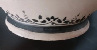 Jarrón Cerámica Talavera Beige/Negro