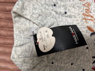 Pijama EVA conejo y flores gris talla M