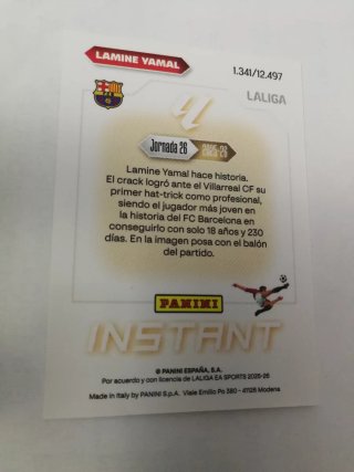 Lamine Yamal Card Panini Instant Nueva