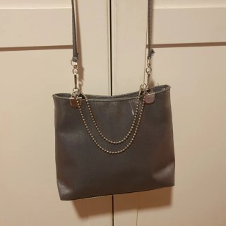 Bolso fiesta plateado vintage 80s/90s