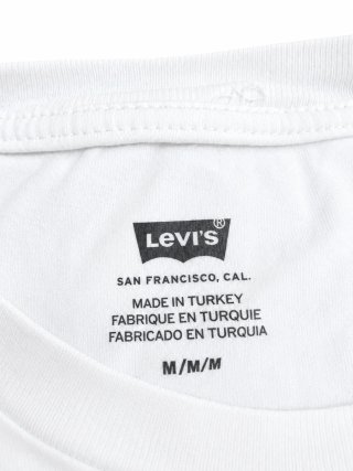 Camiseta Levi's Blanca Logo Rojo Talla M Mujer