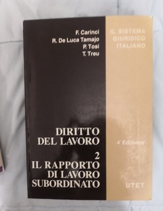Diritto di lavoro 2 il rapporto di lavoro subordin