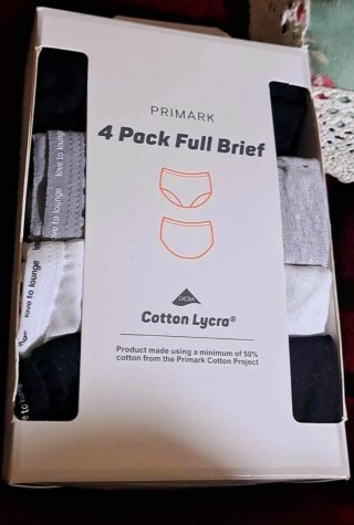 Pack 4 Bragas Full Brief Primark