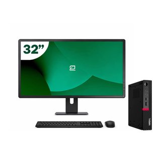 Pack Lenovo M720q Tiny i5 8500T 16GB SSD 256GB + LCD 32" + Tecl y Ratón Inalámbrico + WiFi