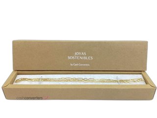 cadena oro 18k con circonita 23cm