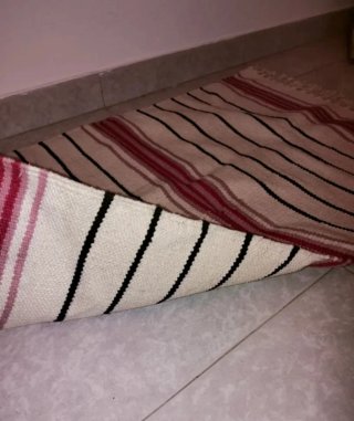 Alfombra jarapa de tela con rayas