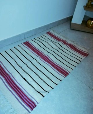 Alfombra jarapa de tela con rayas