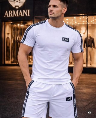 Conjunto Deportivo EA7 Emporio Armani Blanco y Ver