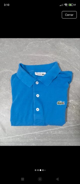 Polo Lacoste Azul Talla l
