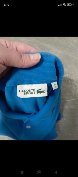 Polo Lacoste Azul Talla l