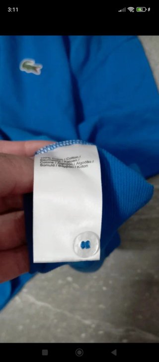Polo Lacoste Azul Talla l