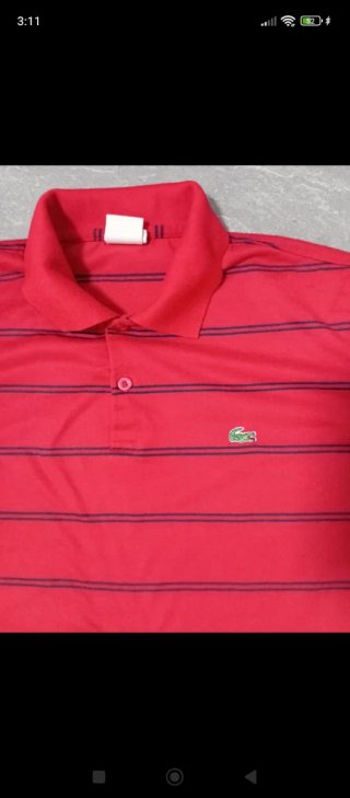 Polo Lacoste Hombre Rayas negras