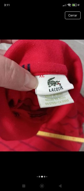 Polo Lacoste Hombre Rayas negras