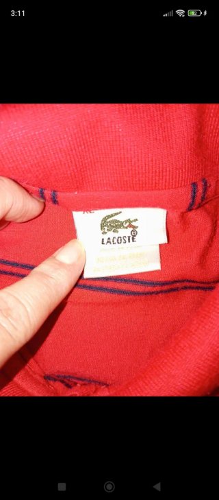 Polo Lacoste Hombre Rayas negras