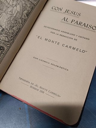 4 libros religiosos años 30, con Jesus al paraíso, manual de piedad y mas