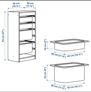 Almacenaje Trofast con cajas