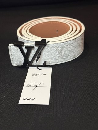 Cinturón Louis Vuitton Blanco Monogram