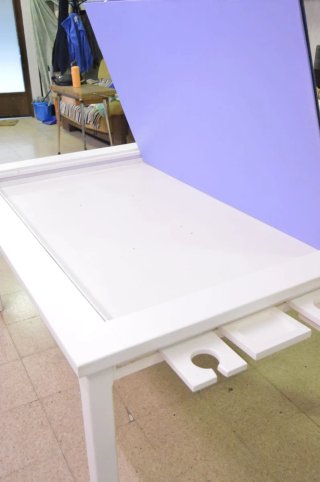 Mesa de comedor blanca para juegos de mesa
